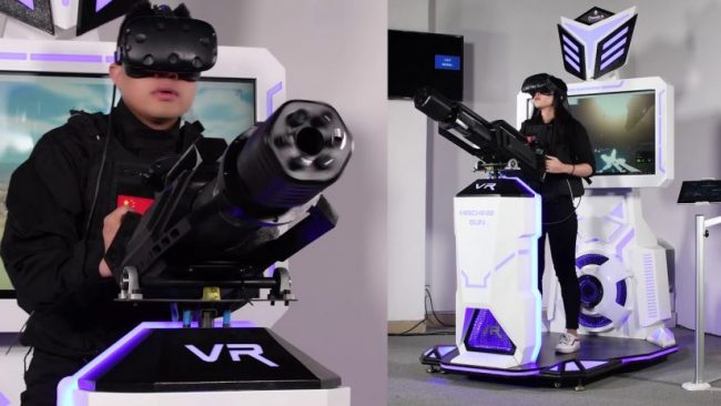 Mitrailleuse VR, simulateur de tir lourd Gatlin VR