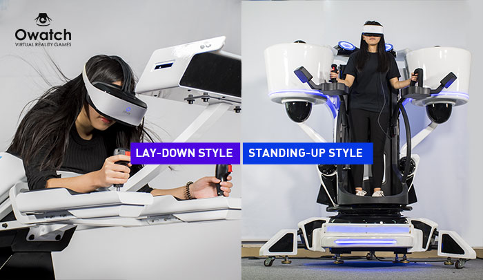 VR flight- Lay-down style VS estilo de pie