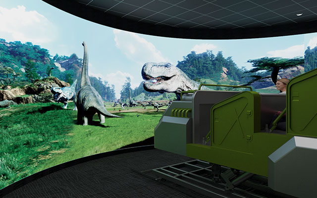 jurassic 3d ride / xd ride / jurassic cinema