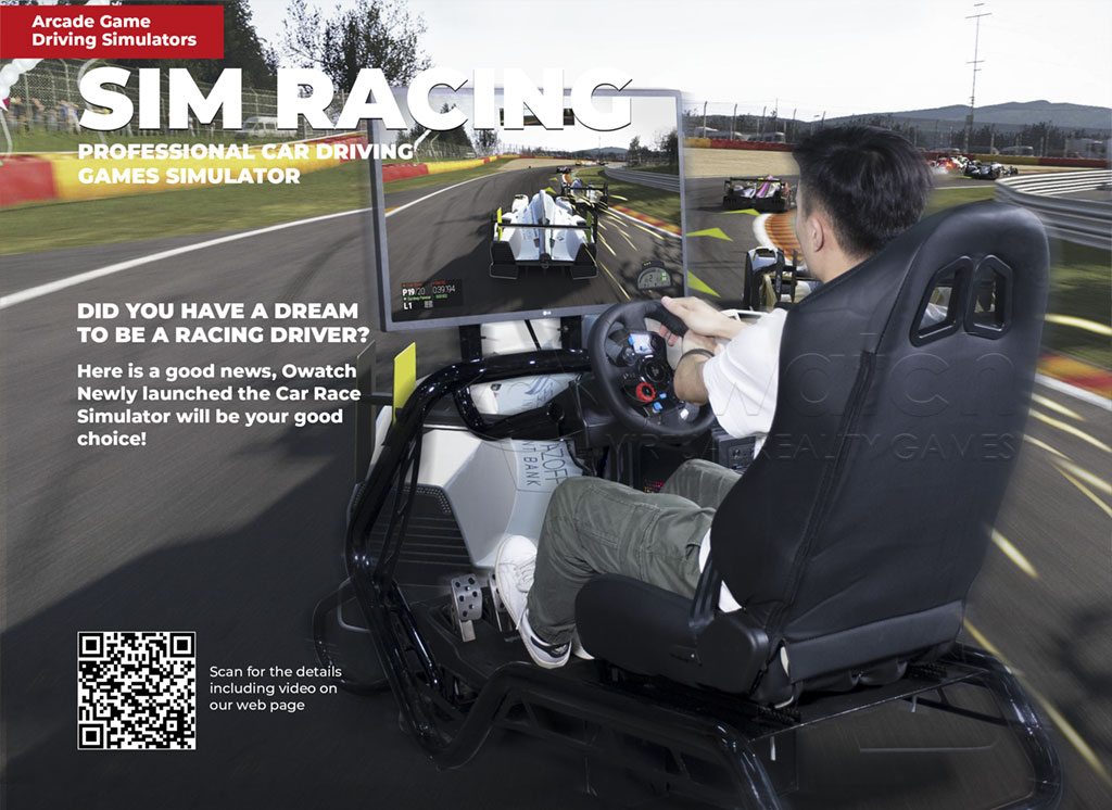 sim racing / simulated racing / racing simulator cockpit