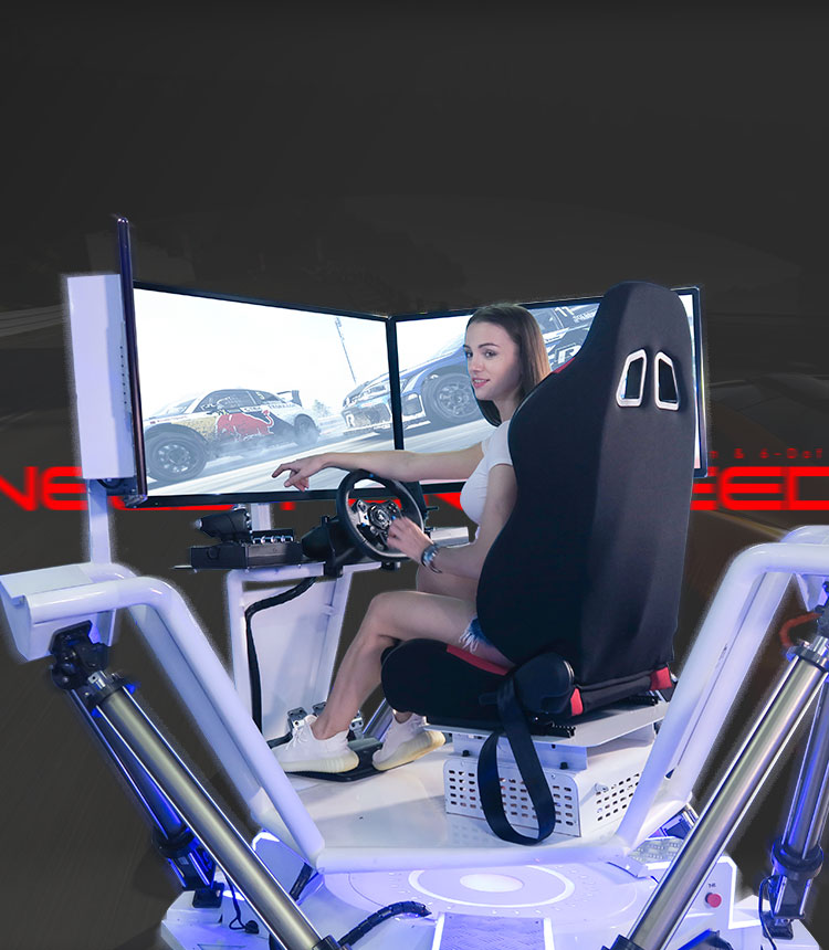 Training SPSIM Triple Screen Car Driving Simulator