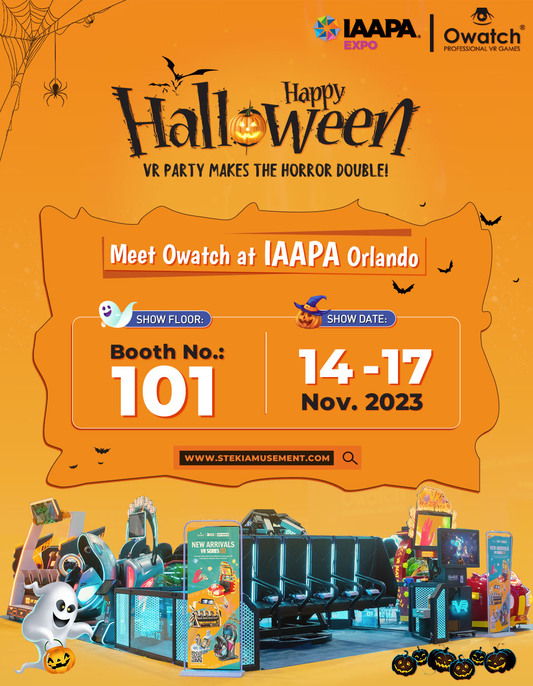 Happy Halloween and welcome to IAAPA and visit our show