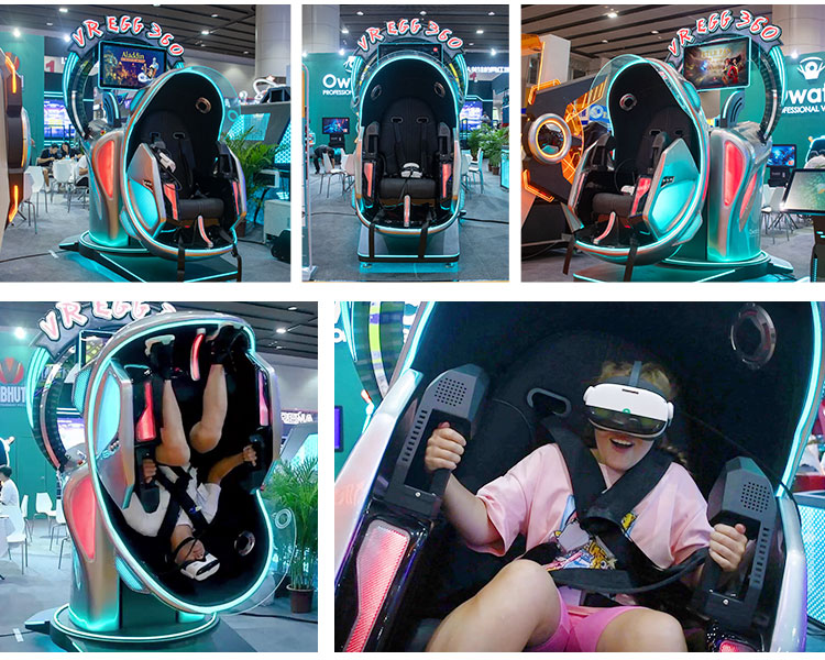 360 degree rotating virtual reality roller coaster simulator