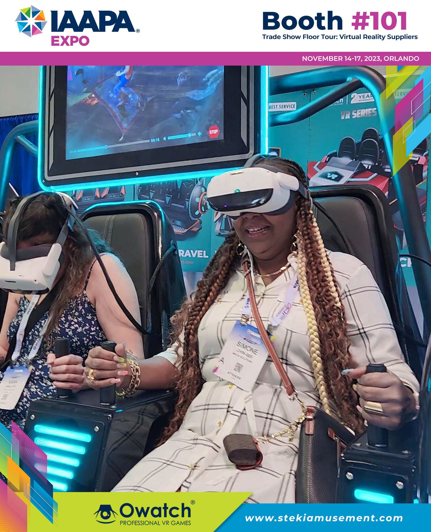 IAAPA Expo VR Space Travel: In exciting games