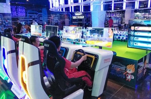 AR Racing in Kart Club, driving simulator
