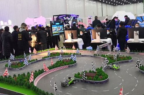 AR Racing in Macau, driving car center