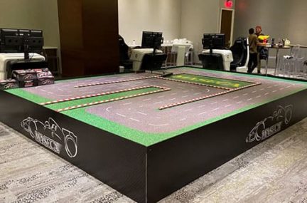 ar racing car, Driving simulator in racing club
