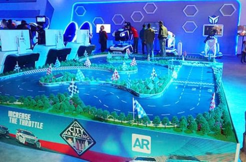 vr park, racing car, Sinbod Park, Tajikistan