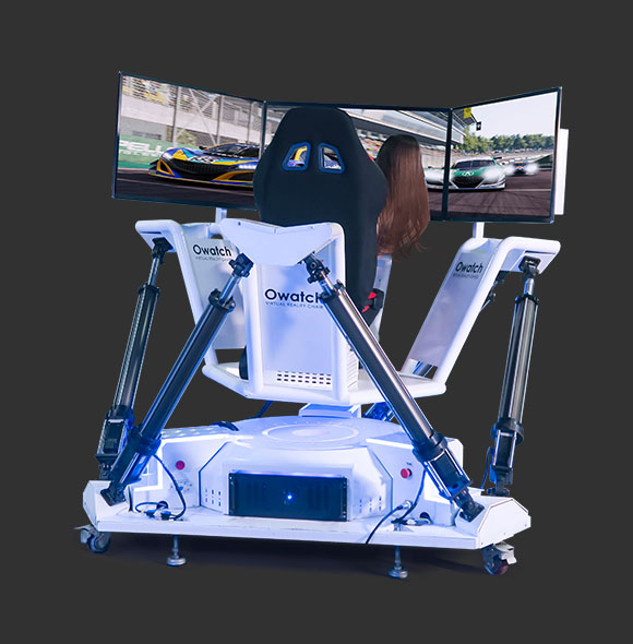 business driving simulator, 3-screen racing car, racing car