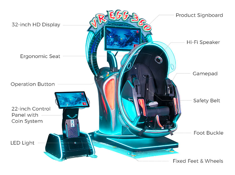 360 degree rotating roller coaster, VR chair 360