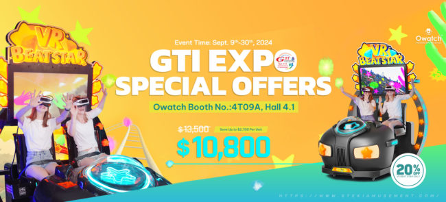 GTI-Special-Offers GTI Expo Special Offers, VR Beat Star 20% off