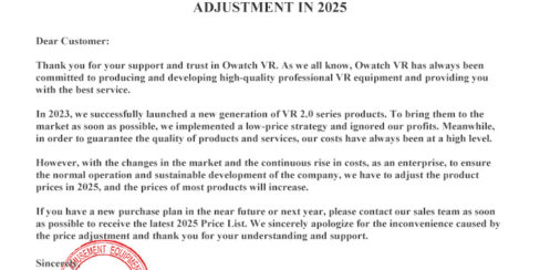 Owatch Announcement of product price adjustment in 2025