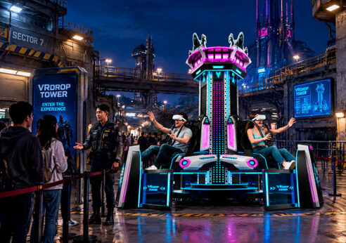 Cyberpunk style commercial VR amusement equipment
