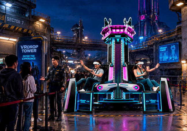 Cyberpunk style commercial VR amusement equipment